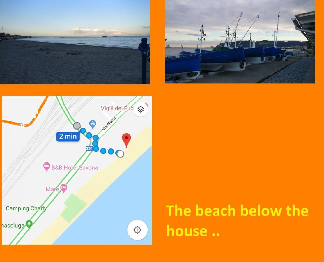 House Of Fly With Sea View, Front The Beach Savona Exterior foto